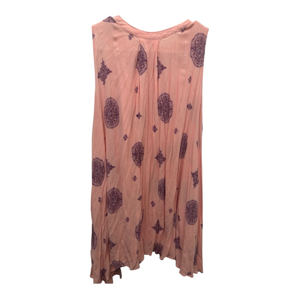 Free People Peach Boho Swing Tunic Dress Sleeveless Size Small - Picture 4 of 5